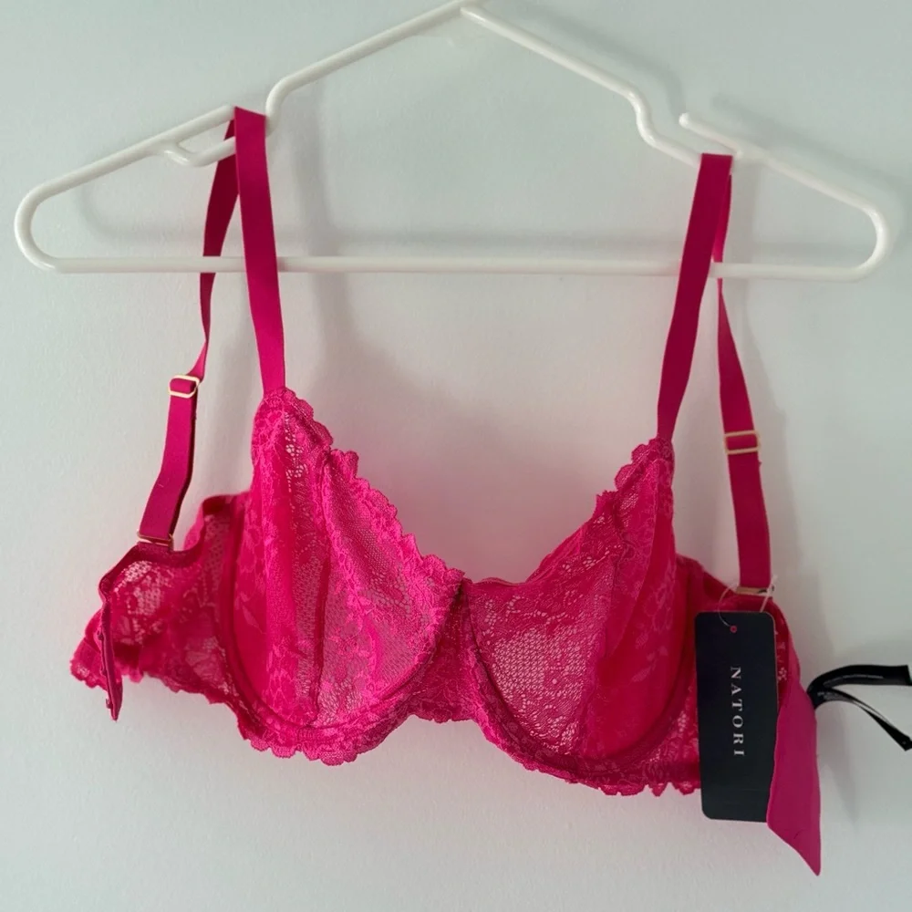 Natori Fuchsia Lace Underwire Bra - Picture 1 of 2